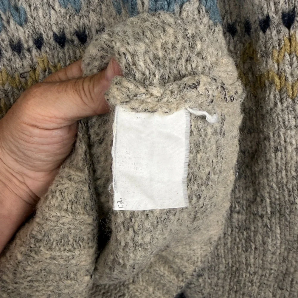 Timberland Limited Collection Vintage‎ Handknit Wool Sweater XL Snowflake